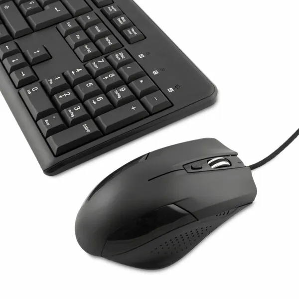 Клавиатура и мышь CoolBox COO-KTR-01U Чёрный Испанская Qwerty QWERTY