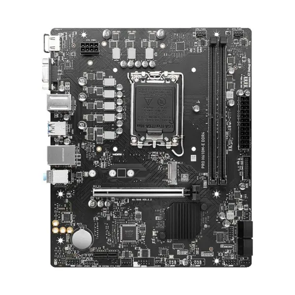 Pagrindinė plokštė MSI PRO H610M-E DDR4 DDR4 mATX H610 LGA 1700