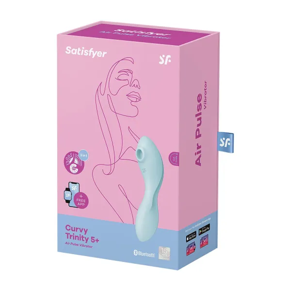 Klitora sūcējs Satisfyer Cruvy Trinity 5+ Zils
