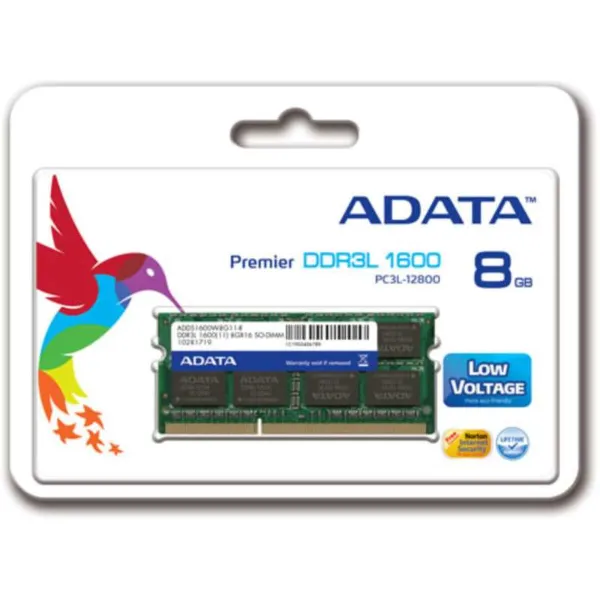RAM atmintis Adata ADDS1600W8G11-S 8 GB 1600 mHz DDR4 DDR3L CL11