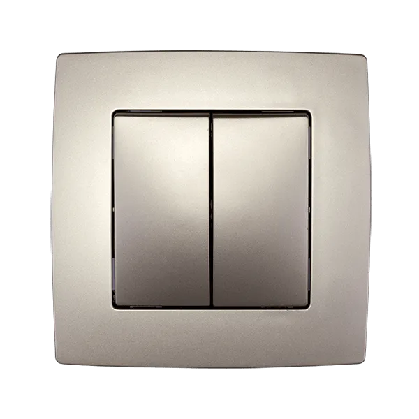 CITY TWO BUTTONS TWO WAY SWITCH, CHAMPAGNE METALLIC