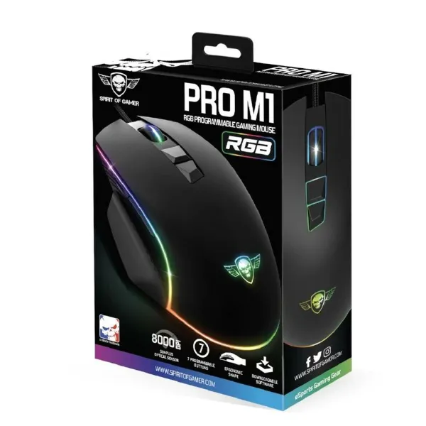 Pelė Spirit of Gamer Souris Pro M1 Juoda