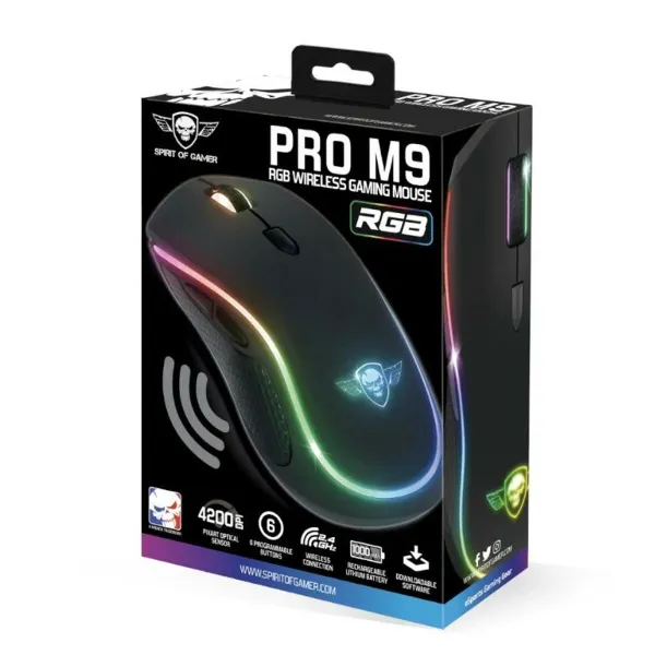 Pelė Spirit of Gamer Pro M9 RGB Juoda