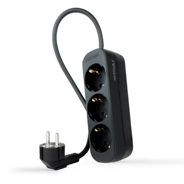 Grandinės plokštė NANOCABLE 10.37.0004-NS-BK 3680 W 250 V 1,4 m