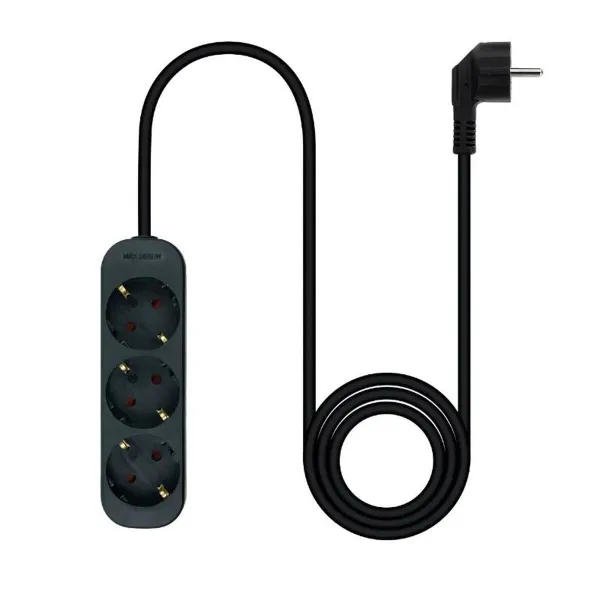 Grandinės plokštė NANOCABLE 10.37.0004-NS-BK 3680 W 250 V 1,4 m