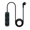 Grandinės plokštė NANOCABLE 10.37.0004-NS-BK 3680 W 250 V 1,4 m
