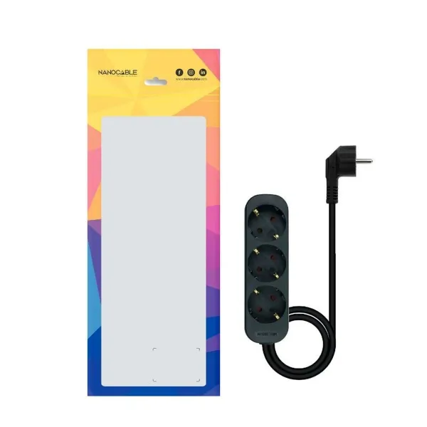 Grandinės plokštė NANOCABLE 10.37.0004-NS-BK 3680 W 250 V 1,4 m