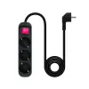 Grandinės plokštė NANOCABLE 10.38.0003-BK 3680 W 250 V 1,4 m