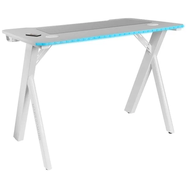 Rašomasis stalas Mars Gaming MGD100RGBW Balta Plienas 100 x 60 cm