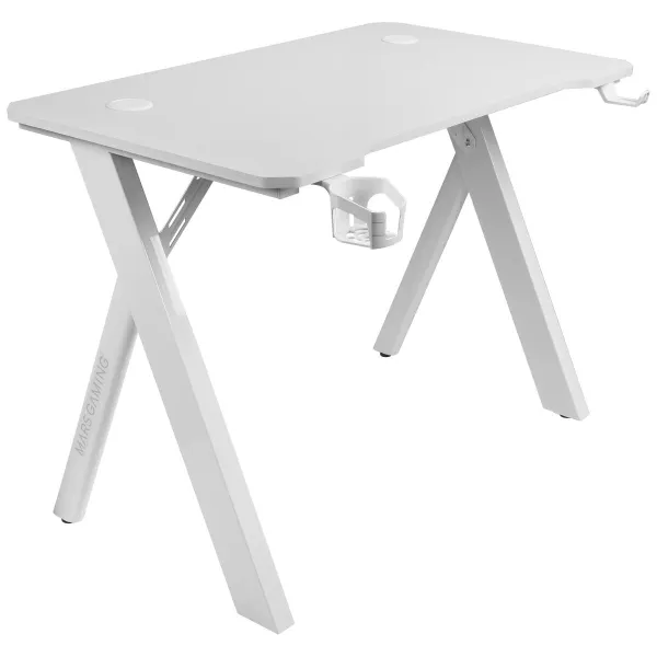Rašomasis stalas Mars Gaming MGD100RGBW Balta Plienas 100 x 60 cm