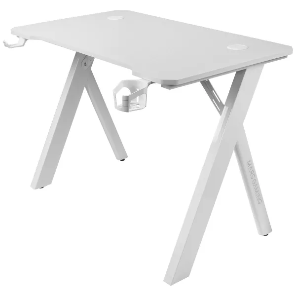 Rašomasis stalas Mars Gaming MGD100RGBW Balta Plienas 100 x 60 cm