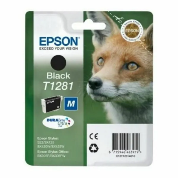 Картридж с оригинальными чернилами Epson C13T12814012 Чёрный