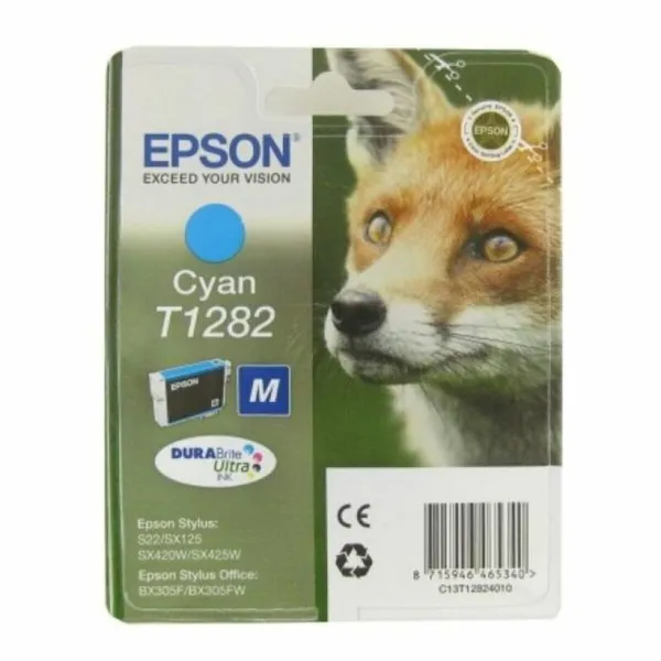 Картридж с оригинальными чернилами Epson Cartucho T1282 cian Циановый