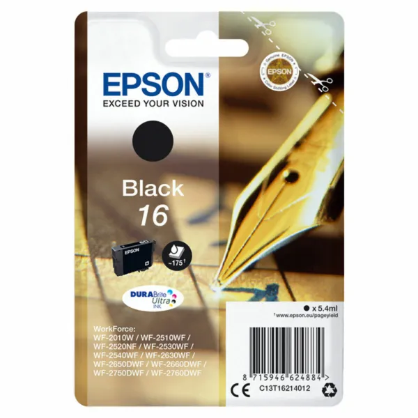 Картридж с оригинальными чернилами Epson 16 Чёрный