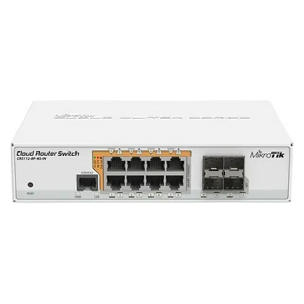 Slēdzis Mikrotik CRS112-8P-4S-IN 16 MB 128 MB RAM