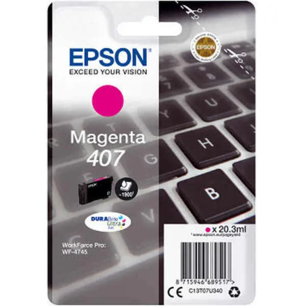 Картридж с оригинальными чернилами Epson C13T07U340 Розовый Циановый