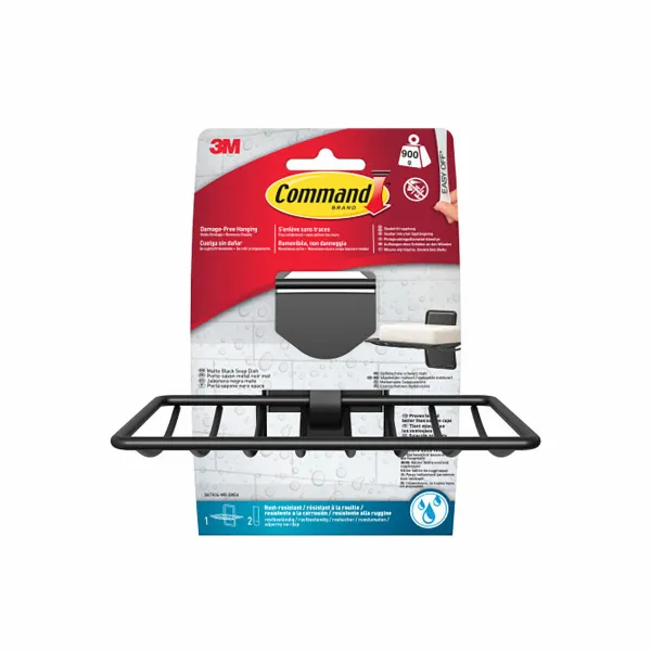 Soap dish Command Matte back Metal Plastic Matt 3 Pieces