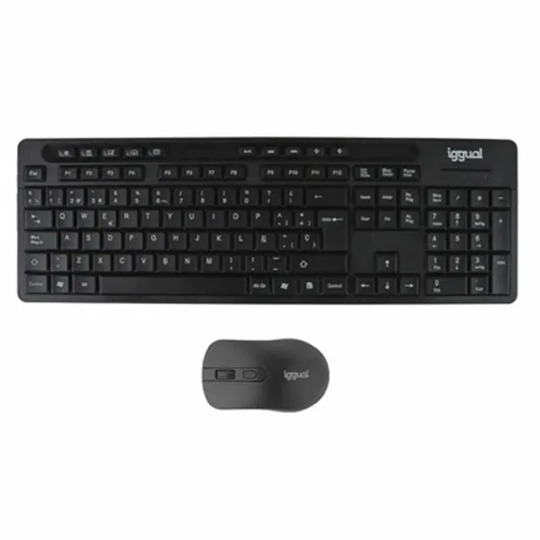 Klaviatūra ir pelė iggual WMK-BUSINESS2 Juoda Ispaniška Qwerty