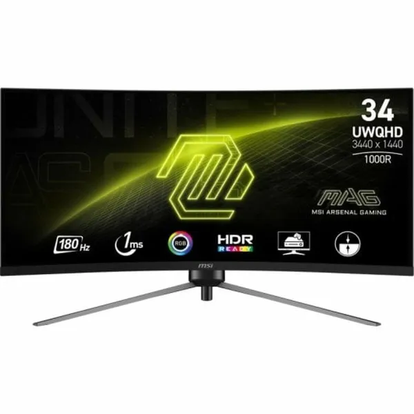 Monitorius MSI 345CQR 34" UltraWide Dual Quad HD 50 - 60 Hz 180 Hz