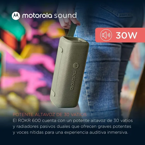 Nešiojamos Bluetooth garso kolonėlės Motorola ROKR 600 30 W Žalia