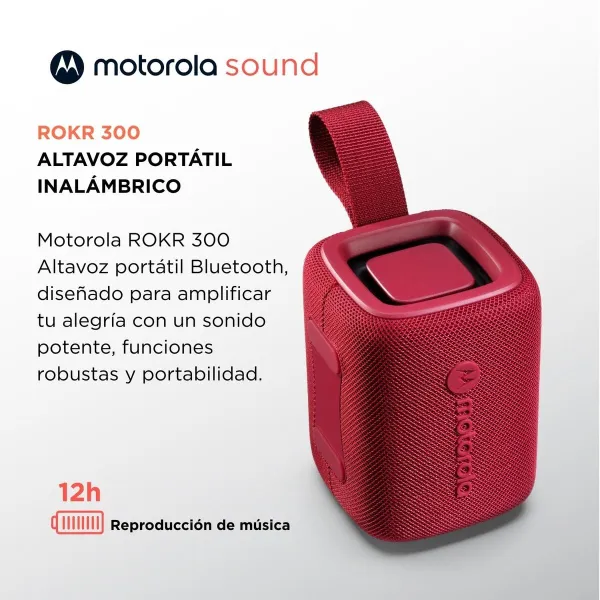 Nešiojamos Bluetooth garso kolonėlės Motorola ROKR 300 RED 7 W