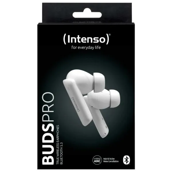 Ausinės su mikrofonu INTENSO Buds Pro Auriculares TWS H-ANC+ENC Juoda