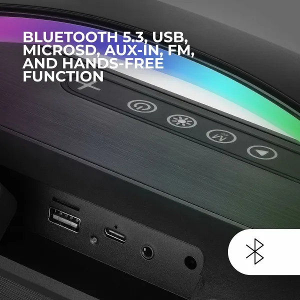 Nešiojamos Bluetooth garso kolonėlės Mars Gaming MS-PULSE BT 5.3 Juoda 4 W 50 W