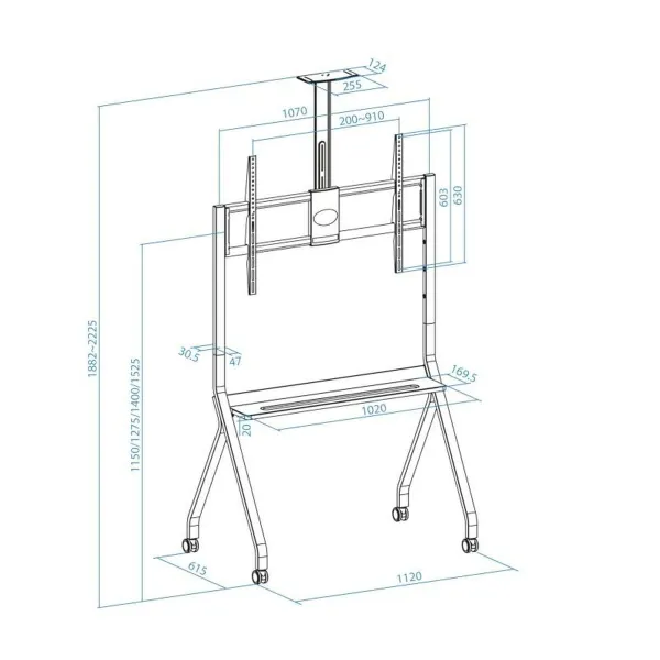 TV laikiklis TooQ FS20208M-B 55" 100" 120 kg