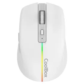 Juhtmevaba Hiir CoolBox COO-MOU-W01-W Valge 1600 dpi