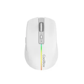Juhtmevaba Hiir CoolBox COO-MOU-W01-W Valge 1600 dpi