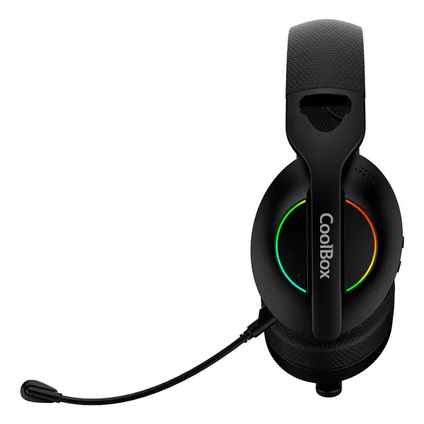Austiņas ar Mikrofonu Spēlēm CoolBox COO-AUM-WB01-B Melns