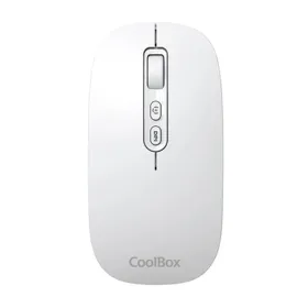 Juhtmevaba Hiir CoolBox COO-MOU-W02-W Valge 1600 dpi