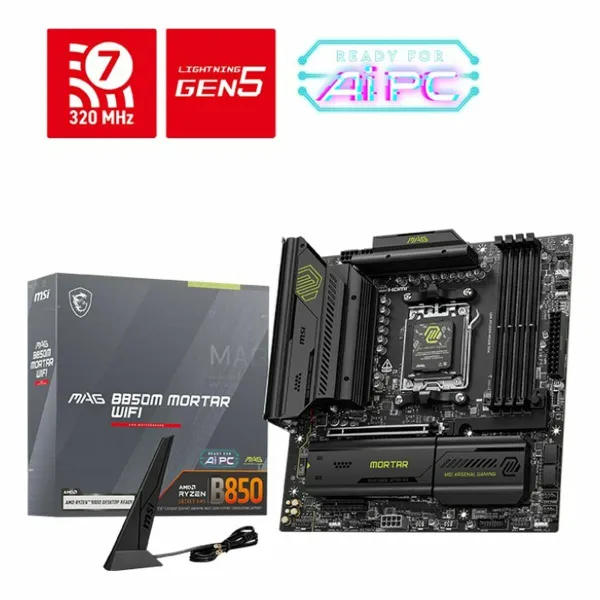 Mātesplate MSI MAG B850M MORTAR WIFI AMD AM5