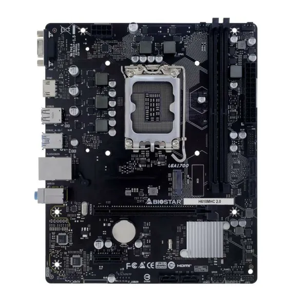 Pagrindinė plokštė Biostar H610MHC 2.0 H610 LGA 1700