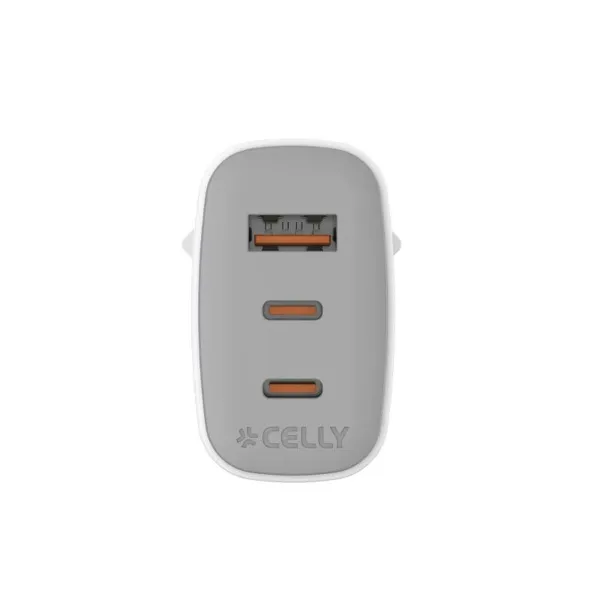 Sienas Lādētājs Celly UPTC1USB2USBC65 Balts