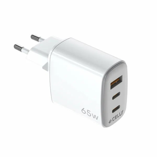 Sienas Lādētājs Celly UPTC1USB2USBC65 Balts