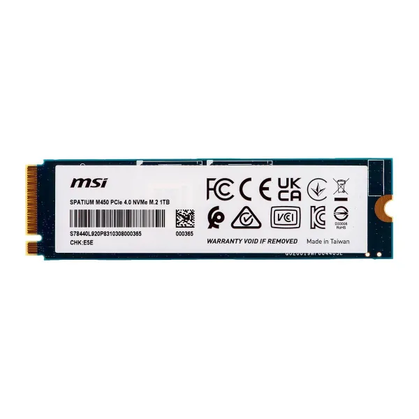 Kõvaketas MSI SPATIUM M450 500 GB SSD