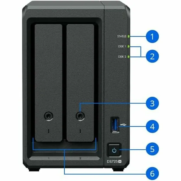 NAS tinklinė saugykla Synology DS725+
