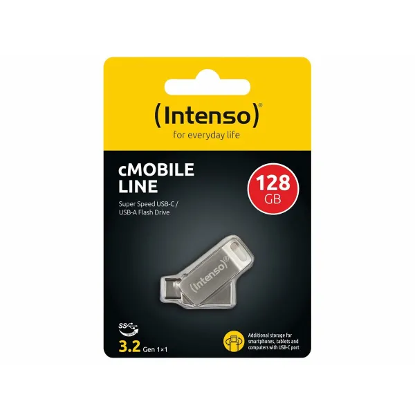 USB Zibatmiņa INTENSO 3536491 128 GB Sudrabains