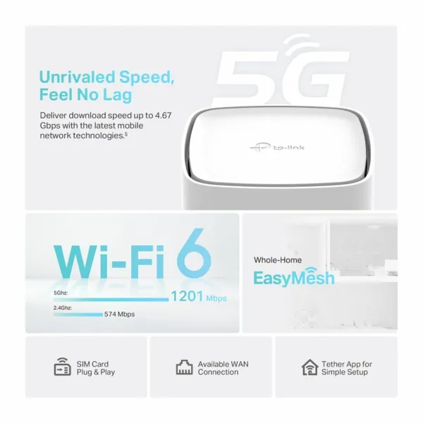 Maršrutizatorius TP-Link ARCHERNX210 Balta RJ45 Ethernet LAN Wi-Fi