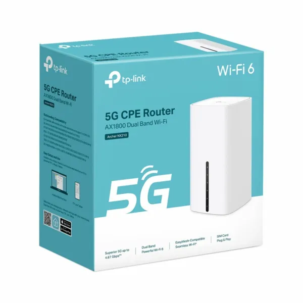 Maršrutizatorius TP-Link ARCHERNX210 Balta RJ45 Ethernet LAN Wi-Fi
