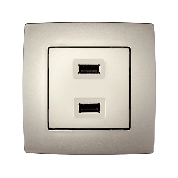 CITY USB DUBULTĀ LIGZDA ŠAMPANIEŠA METĀLISKĀ KRĀSĀ