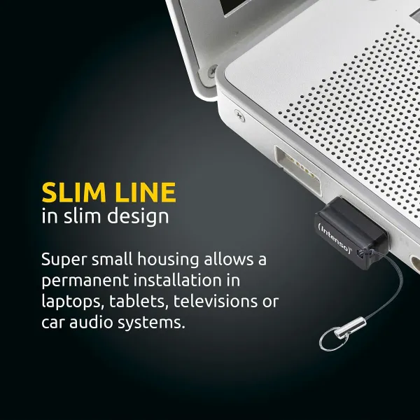 USB atmintukas INTENSO Slim Line 32 GB Juoda