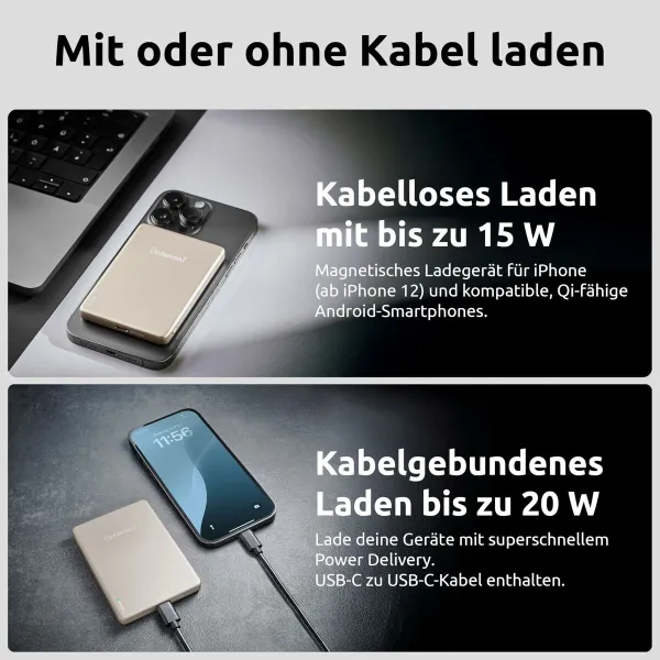 Powerbank INTENSO MW5000 MagSafe 5000 mAh Šampanas