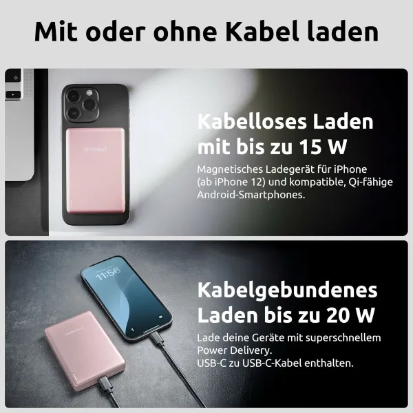 Powerbank INTENSO MW10000 10000 mAh Rožinė