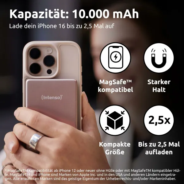 Powerbank INTENSO MW10000 10000 mAh Rožinė