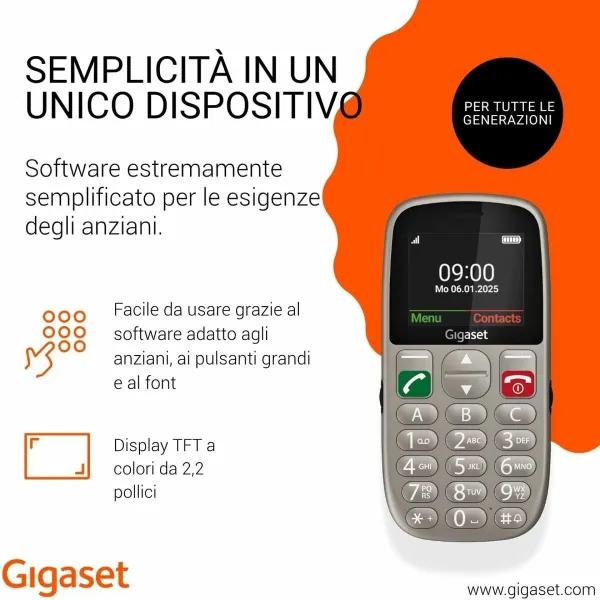 Mobilusis telefonas vyresnio amžiaus žmonėms Gigaset S30853-H1230-R102 Pilka 32 GB RAM