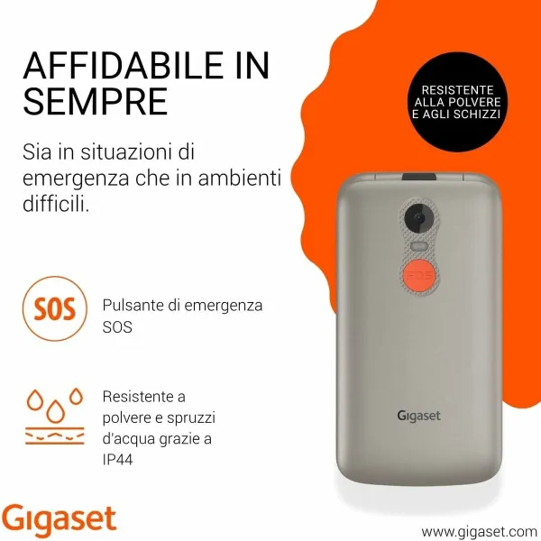 Mobilusis telefonas vyresnio amžiaus žmonėms Gigaset S30853-H1231-R102 Pilka 2,8"