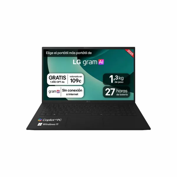 Portatīvais dators LG Gram 15Z80T-G.AU75B 15" 16 GB RAM 512 GB 512 GB SSD Spāņu Qwerty AMD Ryzen AI 9 HX 370