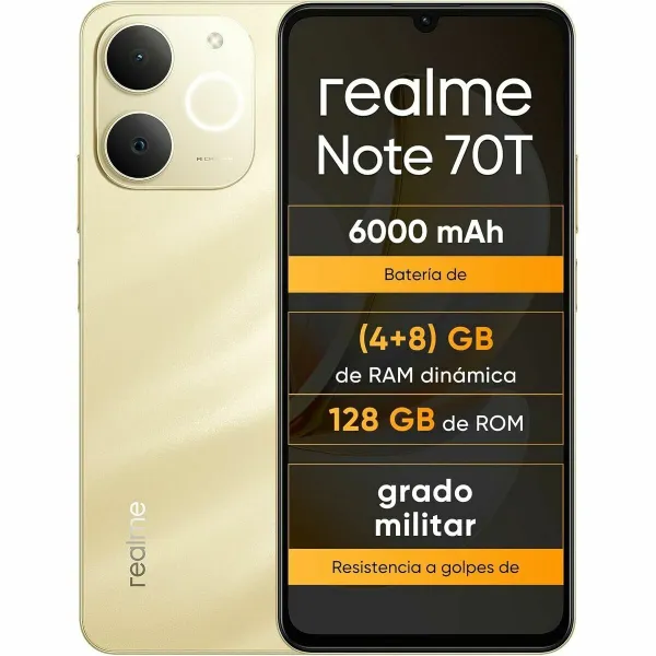 Viedtālruņi Realme NOTE 70T 6,74" Octa Core 4 GB RAM 128 GB Zelts